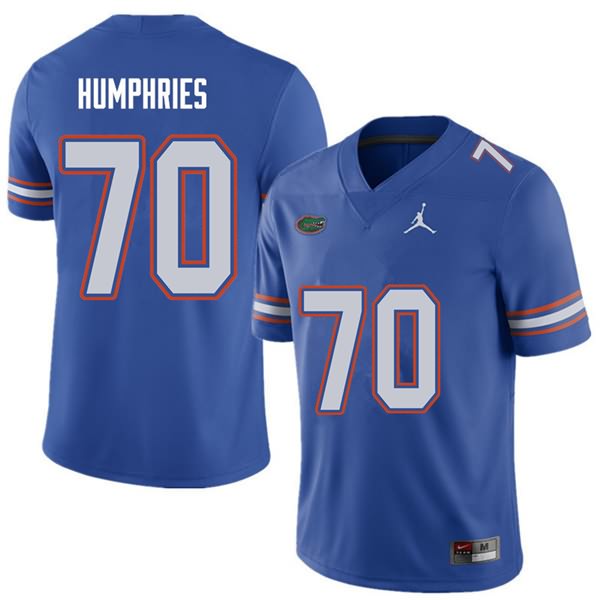 Men's NCAA Florida Gators D.J. Humphries #70 Stitched Authentic Jordan Brand Royal College Football Jersey BIP5765QK